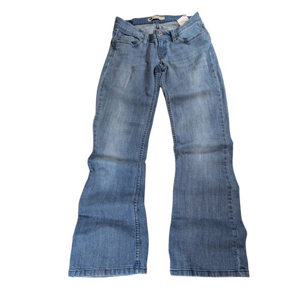 Levis 524 Jeans Womens 29X30 Too Superlow Bootcut Stretch Light Wash Denim Pants - Picture 1 of 6